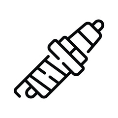 Clean vector spark plug symbol for automotive and mechanic design.
