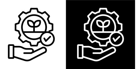 Environmental Compliance  Icon Set White Style Collection