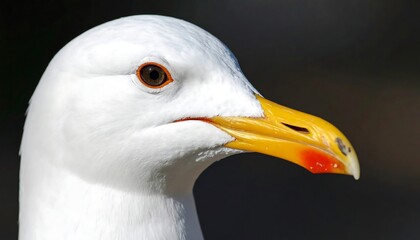 Close-up profile of a seagull