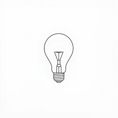 Obraz premium Outline of a light bulb illustration on a white background 