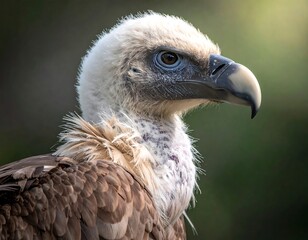 Close-up profile of a vulture