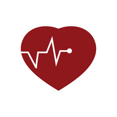 healthy heart  logo icon illustration flat