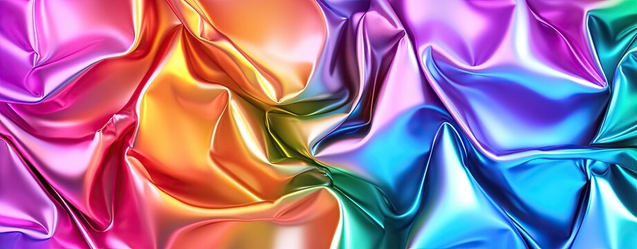 Iridescent Crumpled Foil in Pastel Colors