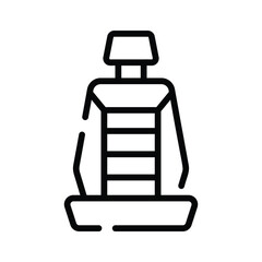 Creatively designed line style icon of car seat, ready for premium use