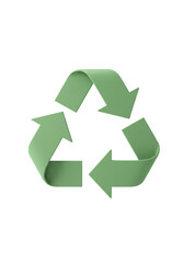 Obraz premium 3D Recycle Symbol: Sage Green Sustainability Icon