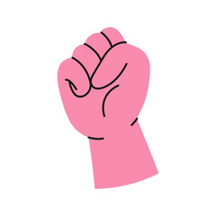 Hand gesture. Fist pose.