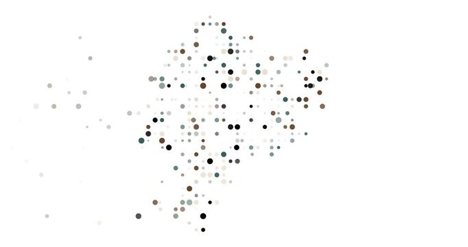Generative Spheres Swarm to Sculpt Post-Conceptual Map Outline