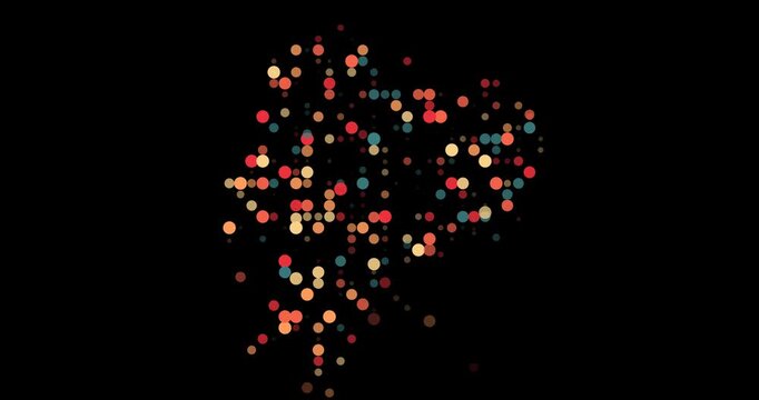 Digital Particles Drift Assembling Ethereal Ecuador Map Design