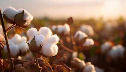 World Cotton Day N October 7 Close Up Of Cotton Growing For Textile And Agriculture Awareness