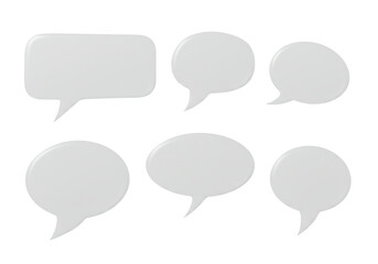 Blank Speech Bubbles Set: Communication Graphic Elements