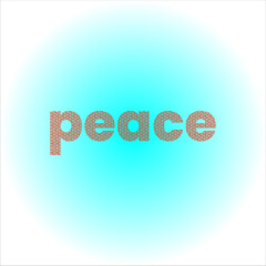 vector illustration of a PEACE card