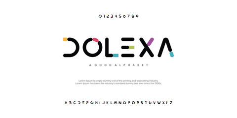 colorful alphabet, playful letters, funny festival font for bright fiesta logo.