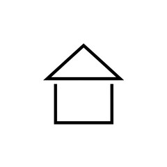 Minimalist Black and White House Icon – Modern Home Vector Design