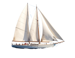 sailboat isolated on a transparent background, generative a