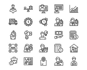 Gig Economy Line Vector Icons