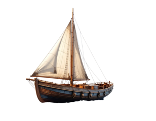 sailboat isolated on a transparent background, generative a