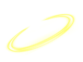 Bright yellow light swirl overlay on a soft gray background, creating a dynamic visual effect for creative projects and design applications with copy space