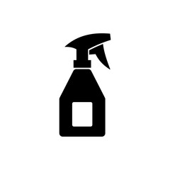 Spray bottle icon, vector silhouette isolated on a white background. Simple and modern design.