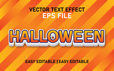 Halloween Text Effect With Stripe Background