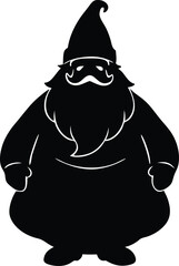 santa claus xmas character symbol vector, father christmas silhouette illustration
