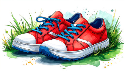 Sneakers footwear shoes athletic casual style fashion sport running walking comfort training exercise fitness lifestyle active outdoors recreation summer spring colorful vibrant trendy cool fresh new 