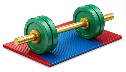 Dumbbell fitness weightlifting exercise gym workout strength training muscle building physical activity health wellness equipment sport recreation bodybuilding powerlifting crossfit training 