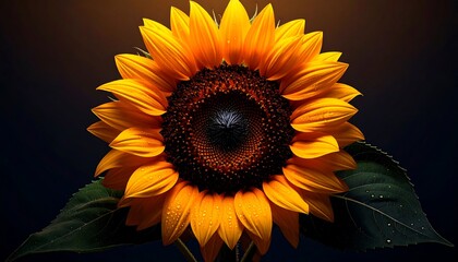 Close-up sunflower, vibrant colors