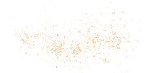 Soft orange glittering png overlay with sparkling stars and light effects, perfect for enhancing designs, backgrounds, and creative projects with a magical touch