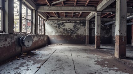 Abandoned Industrial Space with Urban Decay