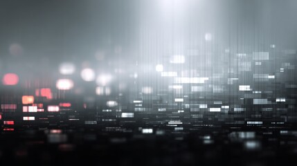 Naklejka premium Design an abstract visualization of data streams with interplay of light and shadow, representing technology and data ideas. A perfect digital background or presentation backdrop highlighting