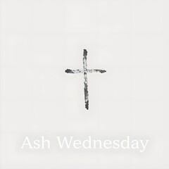 Ash Wednesday Stylized Ash Cross Illustration