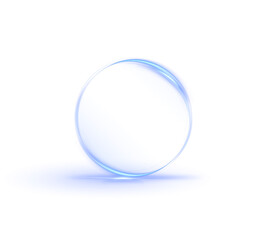 Transparent circular png overlay with soft blue edges, creating a dreamy effect for design projects, enhancing visual storytelling and creativity in digital art