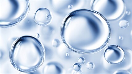 Transparent Hyaluronic Acid Gel Texture, Skincare Serum Background.