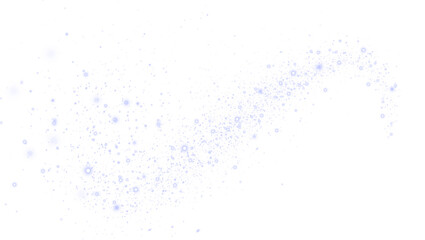 Obraz premium Soft blue glittering particles swirl gracefully across a white background, creating a dreamy and ethereal atmosphere perfect for overlays and design projects