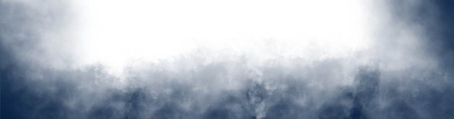 Dark Blue Smoke cloud particles isolated on transparent empty background. realistic smoke fog overlay. Realistic dry ice smoke clouds fog overlay template.