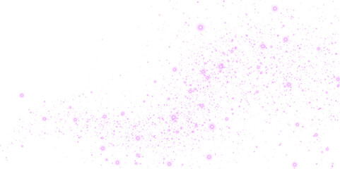 Soft purple glittering particles overlay on a white background, creating a dreamy and whimsical atmosphere, perfect for design projects and artistic expressions with copy space