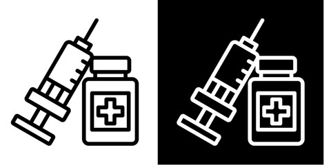 Vaccine Development  Icon Set White Style Collection