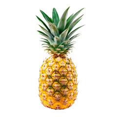 Fototapeta premium A single pineapple isolated on transparent background.png
