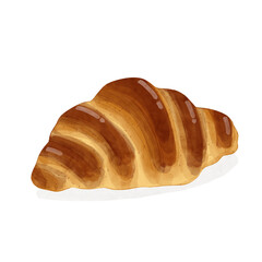 croissant on white background