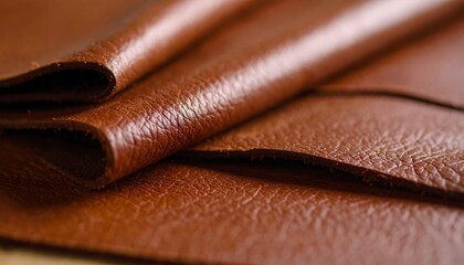Close-up view of brown leather
