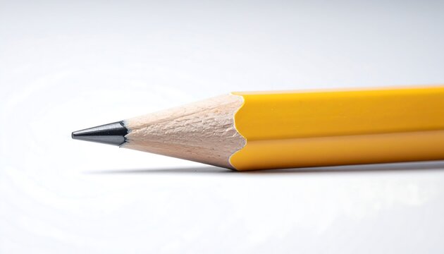 Close-up of a sharpened yellow pencil