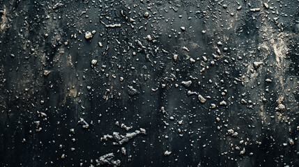 Obraz premium Gritty textured surface with metallic droplets, perfect for industrial or grunge design projects, offering a raw and powerful aesthetic.