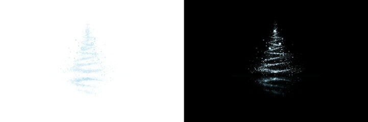 Obraz premium Christmas Tree Lights PNG Overlay Sparkling Spruce Holiday Glow