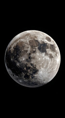 Magnificent Full Moon Illuinating the Nocturnal Horion with Ethereal Glow in te Silence of Night