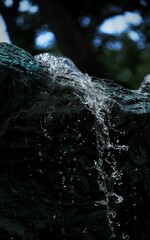 water flowing into the water