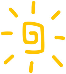 Spiral Sun Decorative Element