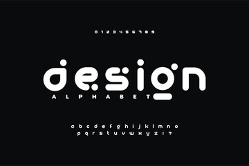 Design minimal logo alphabet fonts. Typography minimalist urban sana serif digital fashion future creative logos fonts. vector illustration

