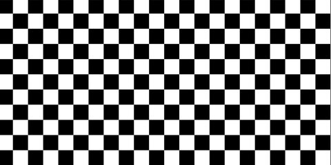 Fototapeta premium Black and white checkered pattern, Checkerboard seamless pattern