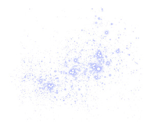 Abstract blue png overlay with soft glowing particles scattered across a white background, creating a dreamy and ethereal atmosphere for design projects and creative applications