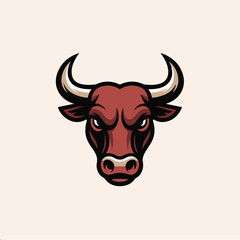 bull with horns vector illustration